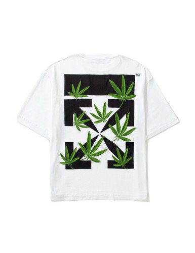 OFF-WHITE★Brush Arrows Slim Logo Print Skate T-shirt 0400018048688_WHITEMULTICOLOR?