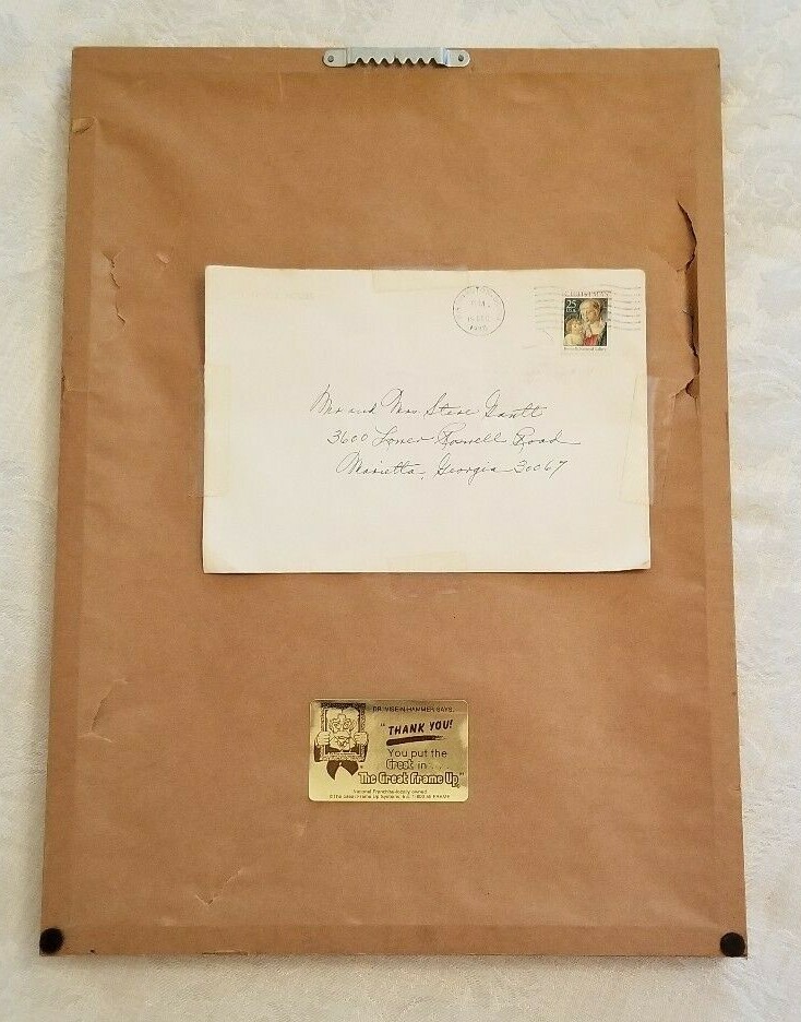 Ronald Reagan Official 1988 White House Christmas Card ~ Framed