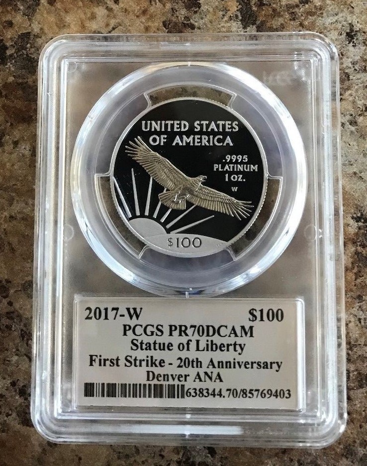 2017-W Platinum Eagle - PCGS PR70 - First Strike - 20th Anniversary - Denver ANA