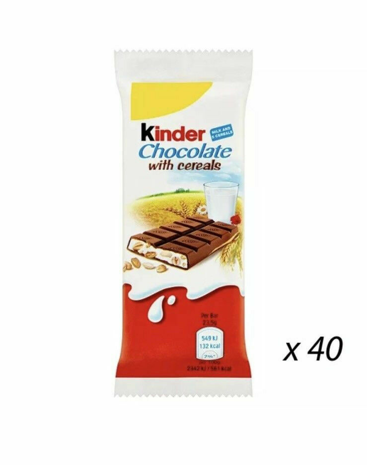 Kinder Chocolate Cereals 23 5g X 40 Stocking Filler Birthday Loot Bags 10 99 Ebay
