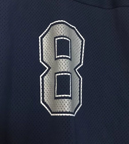 Vintage NFL Troy Aikman #8 Logo Jersey Dallas Cowboys Size Youth Large