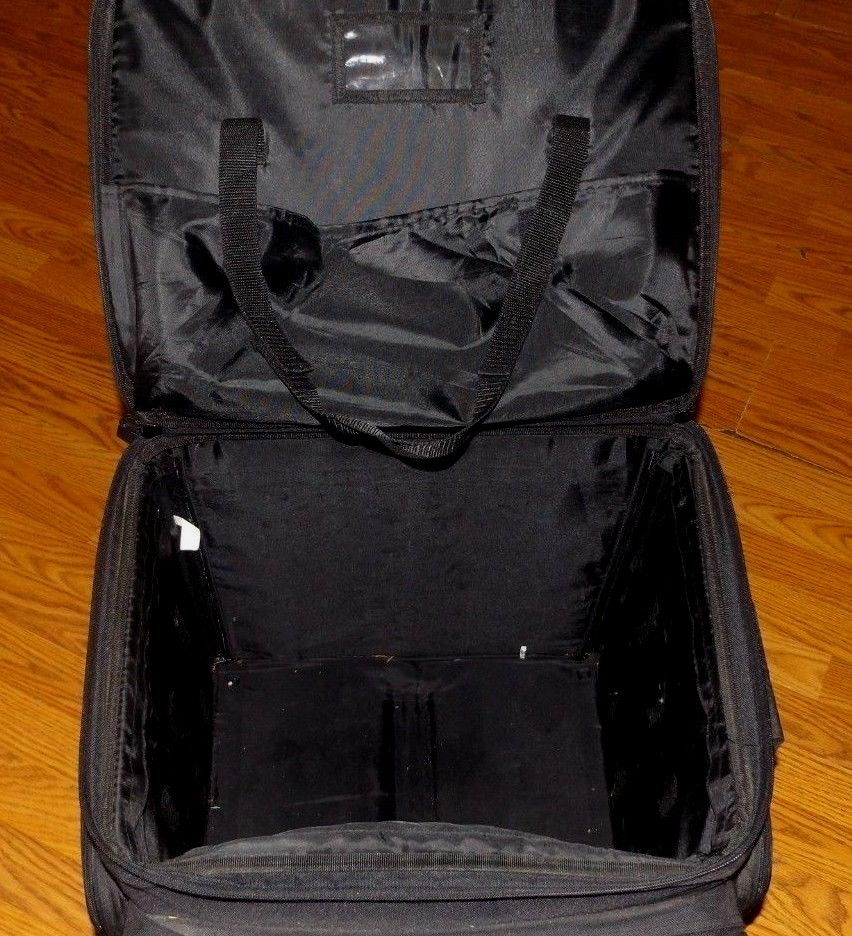 Crop In Style XXL Rolling Tote Bag Teacher Crafts Work Black