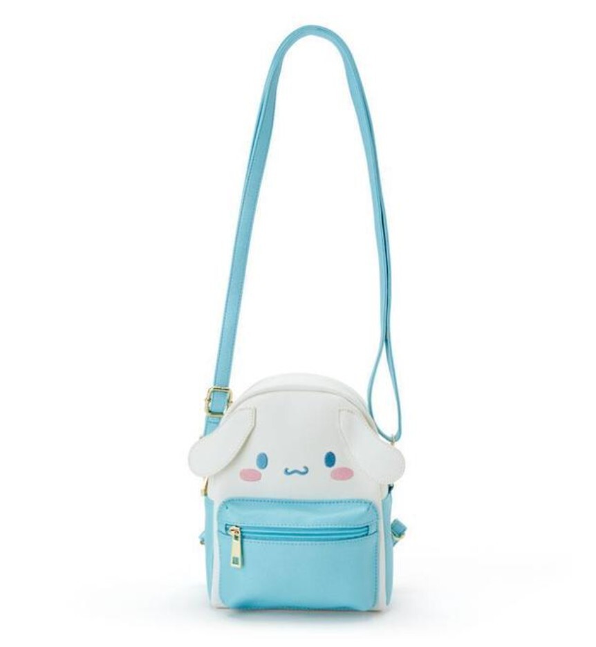 トートバッグ MOLLIOLLI Kitty Ecofur mini bag sky blue MW3WBG02XBLFF Japan Sanrio Embroidered Mini Tote Bag - Cinnamoroll : Blue