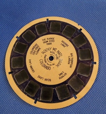 Rare Sawyer's 40s Blue Ring view-master reel single 102 Rocky Mt Natl Park CO