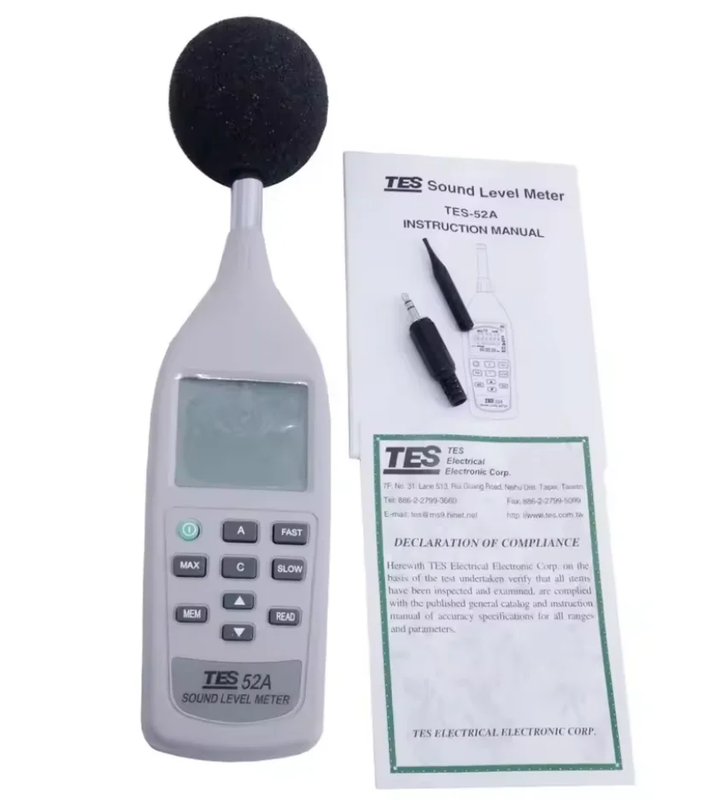 TES-52A/TES-52AA High Precision Digital Sound Level Meter Noise Meter 0.1dB Reso