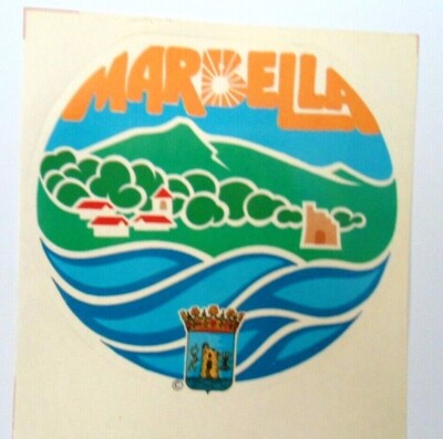 Souvenir-Aufkleber Marbella Costa Del Sol Malaga Andalusia Spain Mediterranean