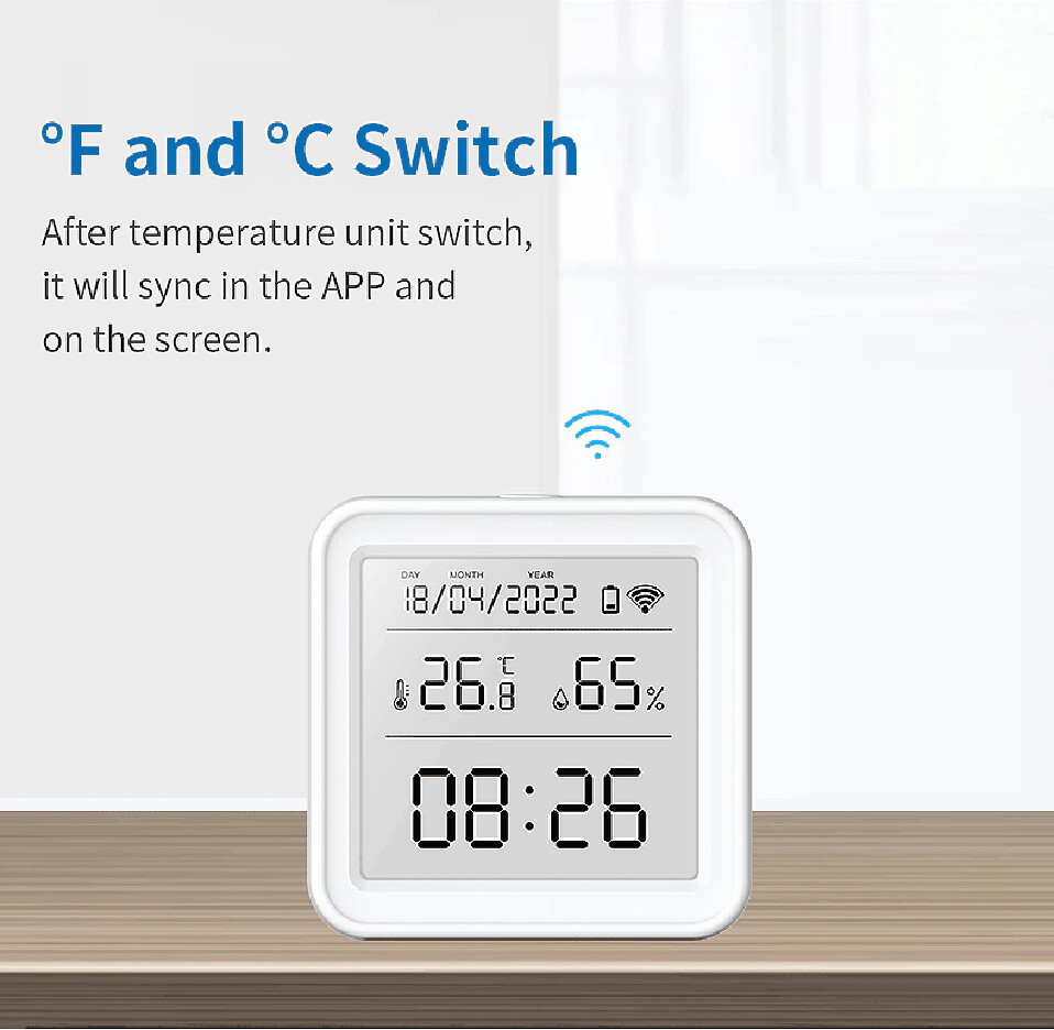 NEW Indoor Hygrometer Detector Tuya WIFI Temperature Humidity Sensor Smart Life