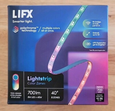 LIFX Smarter Light Lightstrip Color Zones 40'' 8 Zones. New, Sealed Box.