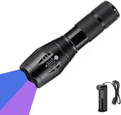 UV Flashlights Rechargeable, Ultraviolet Flashlight 365Nm & 395Nm Double UV Ligh
