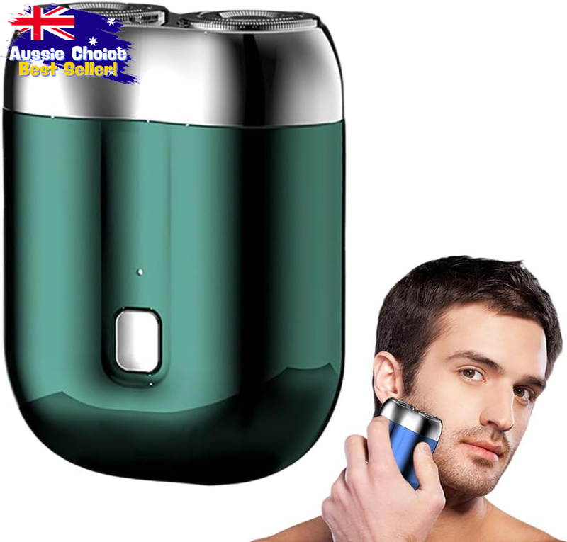 2026 Mini Electric Shaver USB Rechargeable Waterproof Razor Travel Compact Green