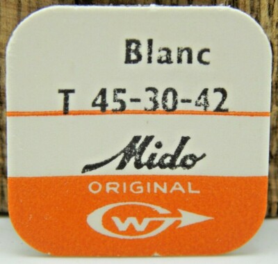 Vintage NOS mido Stainless Steel Watch crown 45-30-42 two piece 4.5mm Blanc T