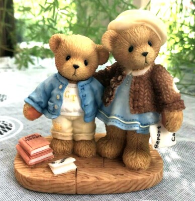 CHERISHED TEDDIES - TRY, TRY AND TRY AGAIN - CLEMENT AND JODIE - W/ REPORT CARD