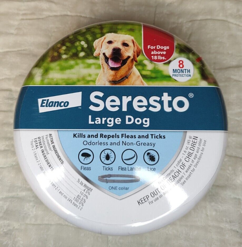 Seresto Vet-Recommended Flea & Tick Prevention 8 Month Collar For Large Dogs New