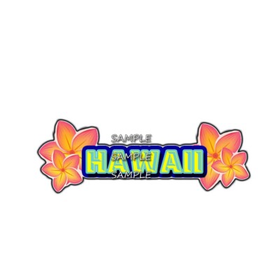 Disney HAWAII Flowers Title hj y Premade Scrapbook Page Paper Piece die cut