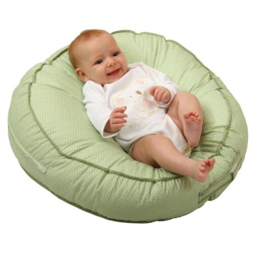 NEW Leachco Podster Plush Sling-Style Infant Lounger Sage Green White Polka Dot