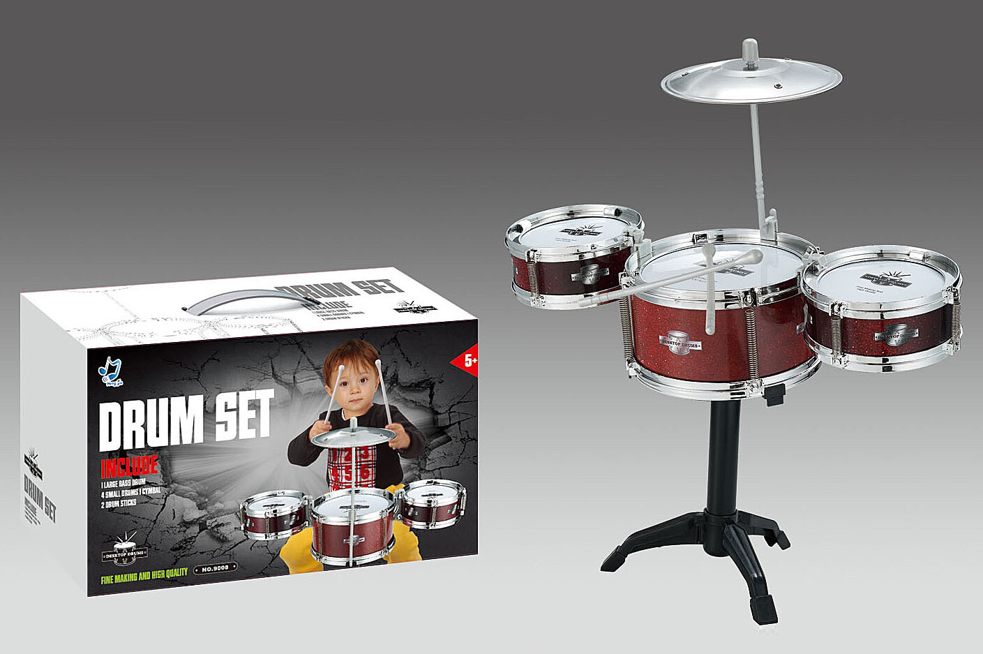 Kids Childrens Desk Mini My First Drum Kit Small Musical
