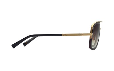 Pre-owned Dita Mach-s Dts412-a-01 Yellow Gold Matte Black In Brown
