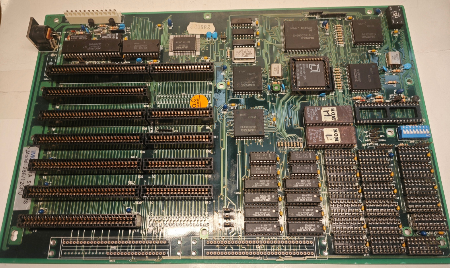 286 JS-168A / IMC DATA Systems Motherboard w AMD 286-12 CPU