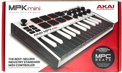 Akai Professional MPK Mini Keyboard & Pad Controller Special Edition White