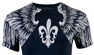 Xtreme Couture Affliction Men's T-Shirt AEROSMITH Black Wings Biker Tattoo MMA