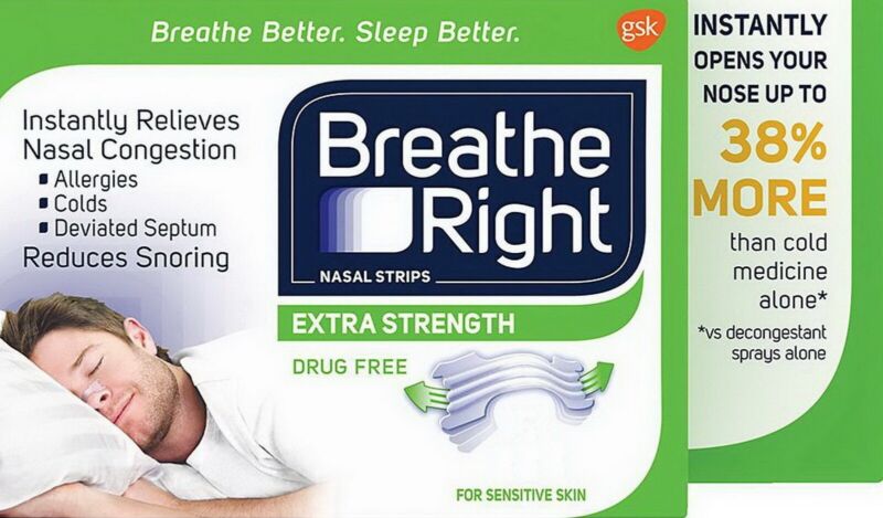 Breathe Right Nasal Strips Extra Strength Clear Snoring Relief 6 - 144