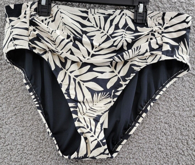 Bleu Rod Beattie Plus Size Urban Oasis High Waist Swim Bottom Women's 16W Black~