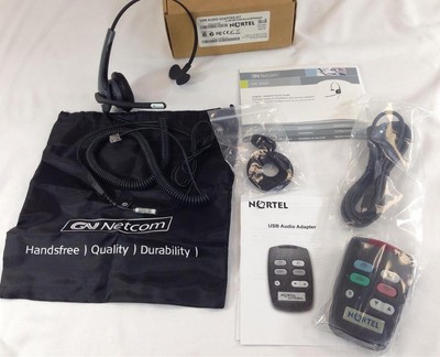 Notrel USB Audio Adapter Kit With GN Netcom Hands Free Telephone Headset WFH