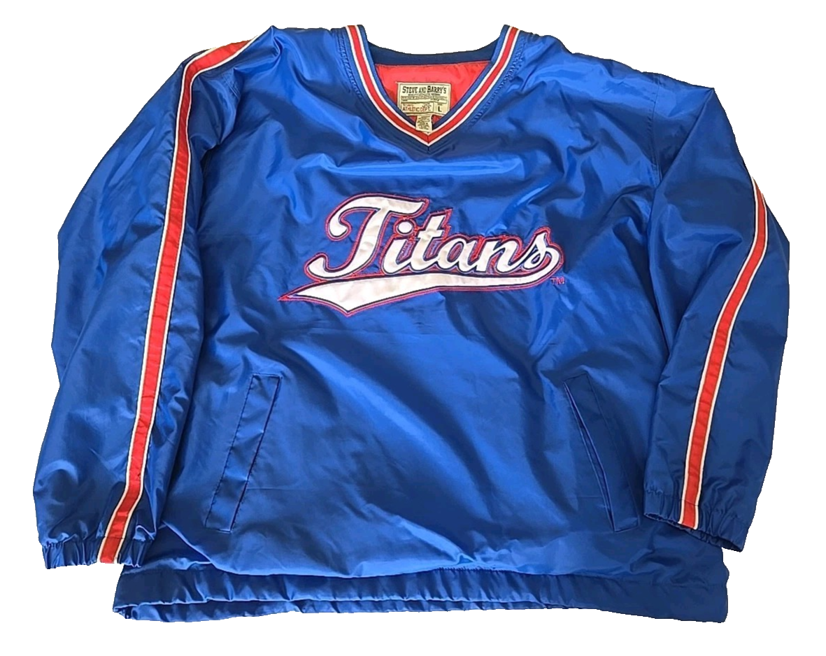 Vintage Steve & Barry’s Titans Nylon Windbreaker Jacket L 80s Retro Athletic