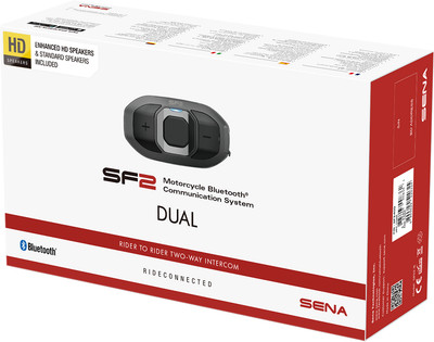 SENA - SF2-03D- - SF2 Bluetooth Headset - 2-Way - Dual Speakers - Dual Pack