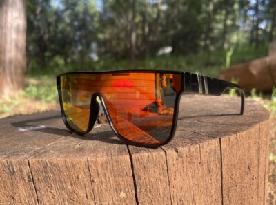 New Blenders Style Sunglasses In Black Fire Red Men s Women s Free Shipping USA