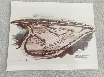 Westgate Mall Massachusetts Architectural Rendering Mid-Century Design