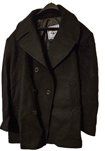 New Navy Pea Coat, Size 62S | eBay