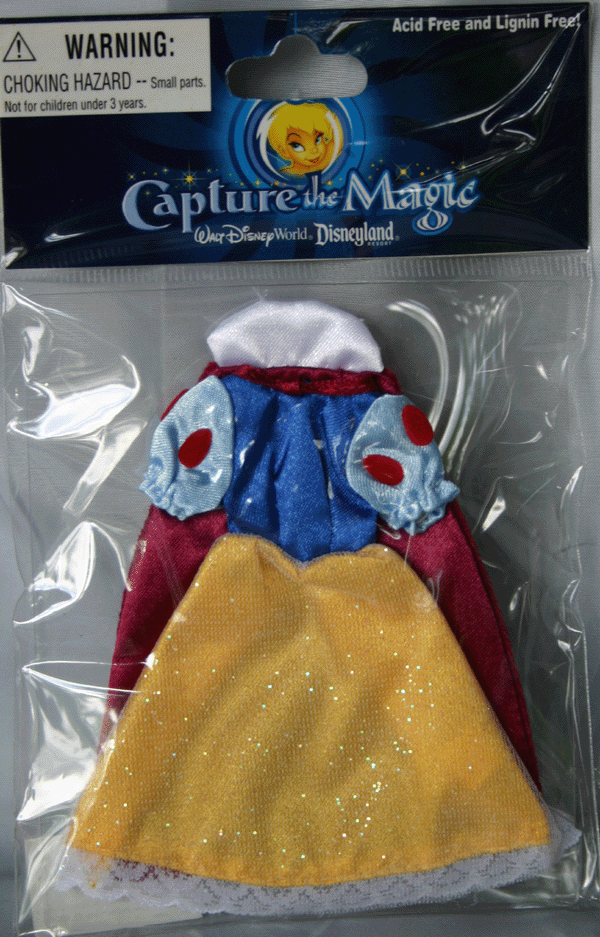 DISNEY PARK SCRAPBOOK PHOTO ALBUM PRINCESS SNOW WHITE FABRIC DRESS GOWN NEW