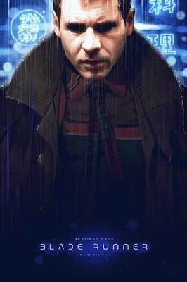 Blade Runner Movie Film Deckard Ford Giclee Art Print Poster 16x24 Mondo NEW