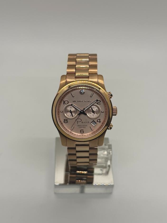 MICHAEL KORS アナログ時計 ホワイト/ゴールド Michael Kors Chronograph Gold-tone White Dial Cooper Women's