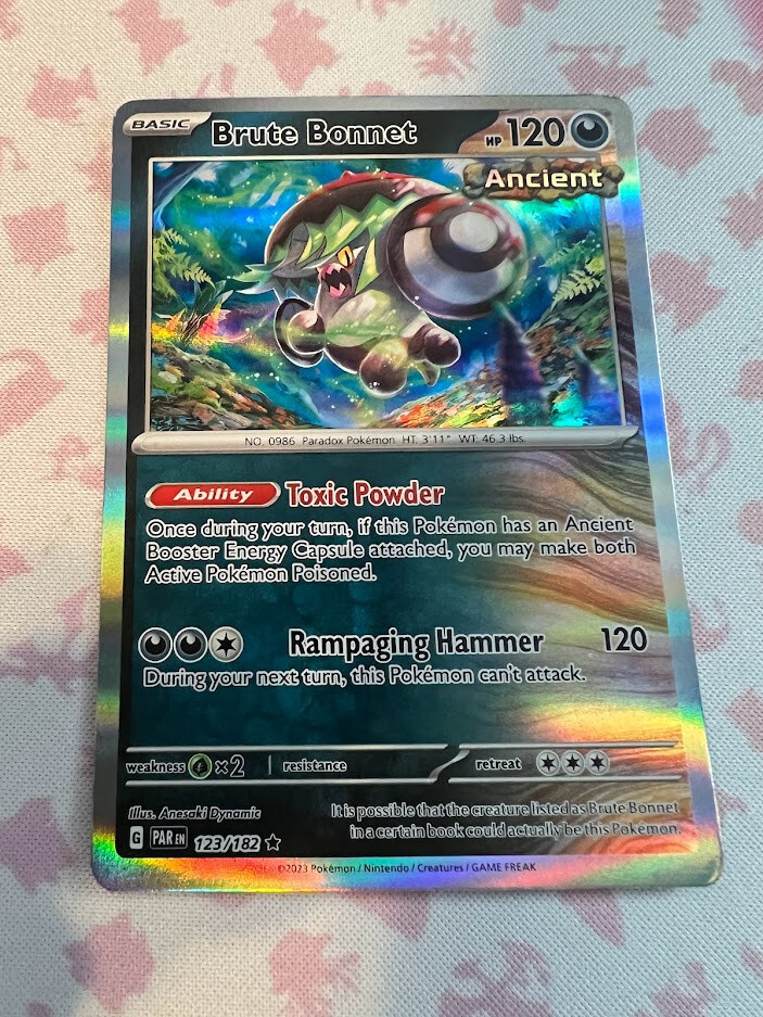 超人気の雑貨店 Pokémon TCG Holo Reverse 123/182 Rift Paradox Bonnet Brute 応援グッズ