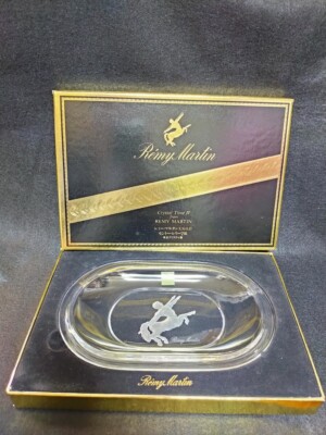 80s REMY MARTIN x HOYA Crystal St. relief Plate 19.5 cm