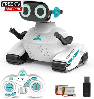 Kids Robot Toys, Rechargeable Remote Control Robot Toy with Touch Sense Recordin