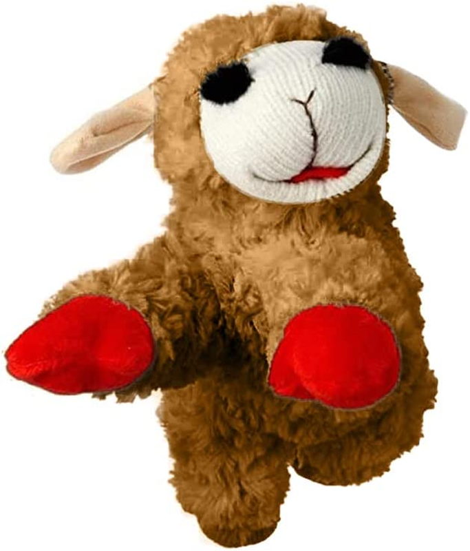 Multipet INTERNATIONAL Lambchop Plush Squeak Toy Mini for Pets, 6-Inch