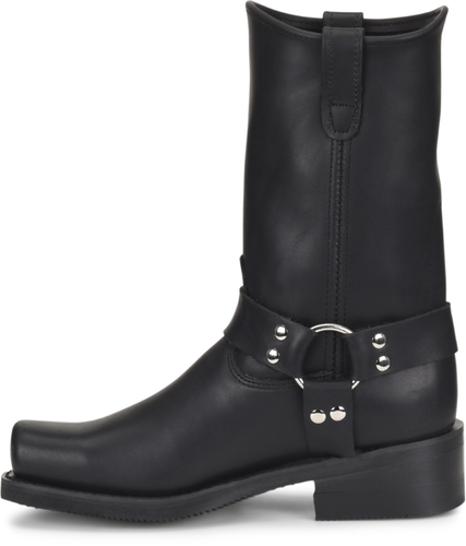 Pre-owned Double-h Boots Men's 11" Barry Harness Boot Black - 4008, Black