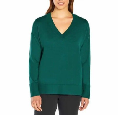Banana Republic Ladies' V-Neck Long Sleeve Top, Green, Size L