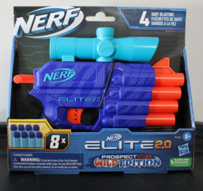 NERF Elite 2.0 Prospect QS-4 Wild Edition Soft Dart Blaster Gun New In Package