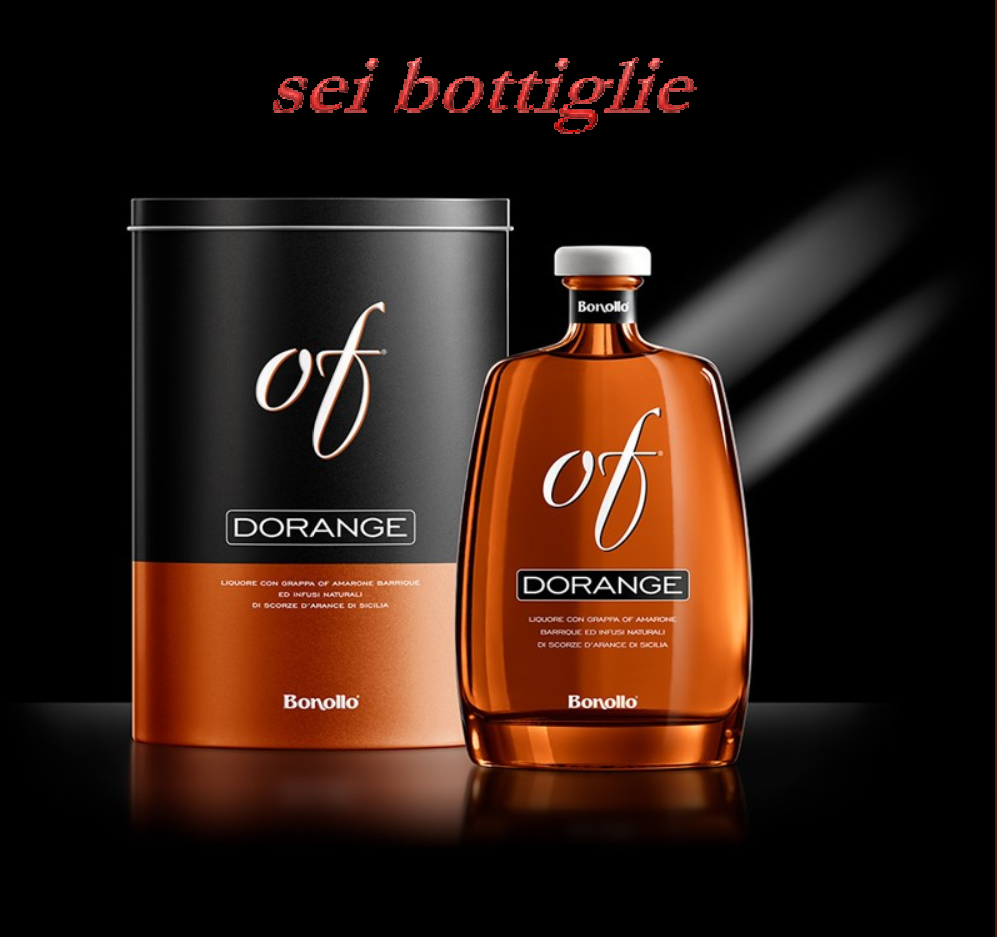 Set 6 Bottiglie Grappa Bonollo Of Amarone Barrique Collezione Premium Dorange OF