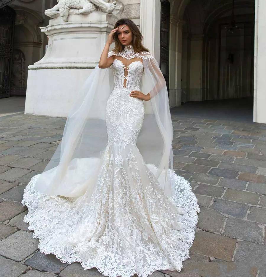 White mermaid dress wedding Clearance