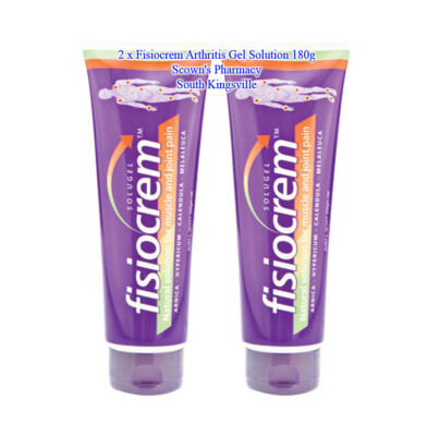 2 x Fisiocrem Arthritis Gel Relief Symptoms Of Muscles Sprains & Strains 180g