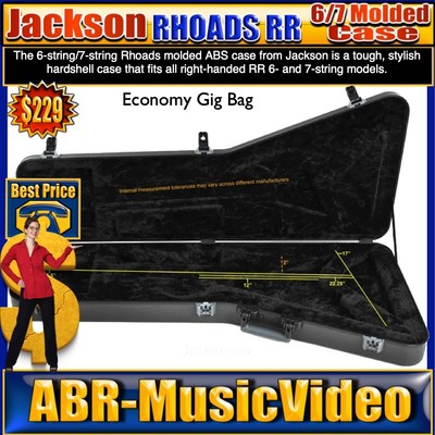 JACKSON RHOADS RR 6/7 MOLDED CASE 1 Year Manufacture Warranty