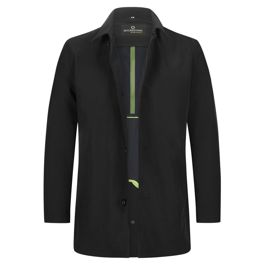 Pre-owned Milestone Men's Jacket Coat Msmorgan Black 41040260365 99