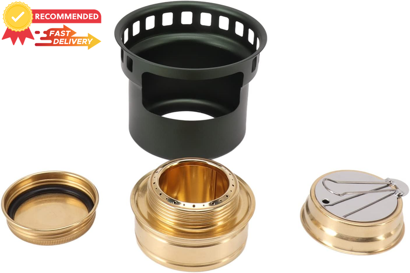 Copper Alcohol Stove, High Firepower, Extended Handle, Camping Gear, Backpacking
