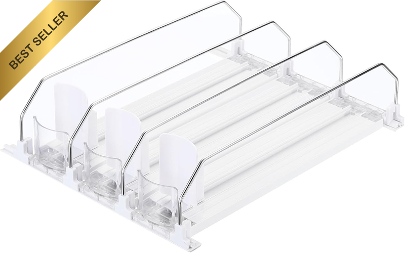 3Pcs Soda Can Organizer for Refrigerator, Self-Pushing Drink Organizer for Fridg