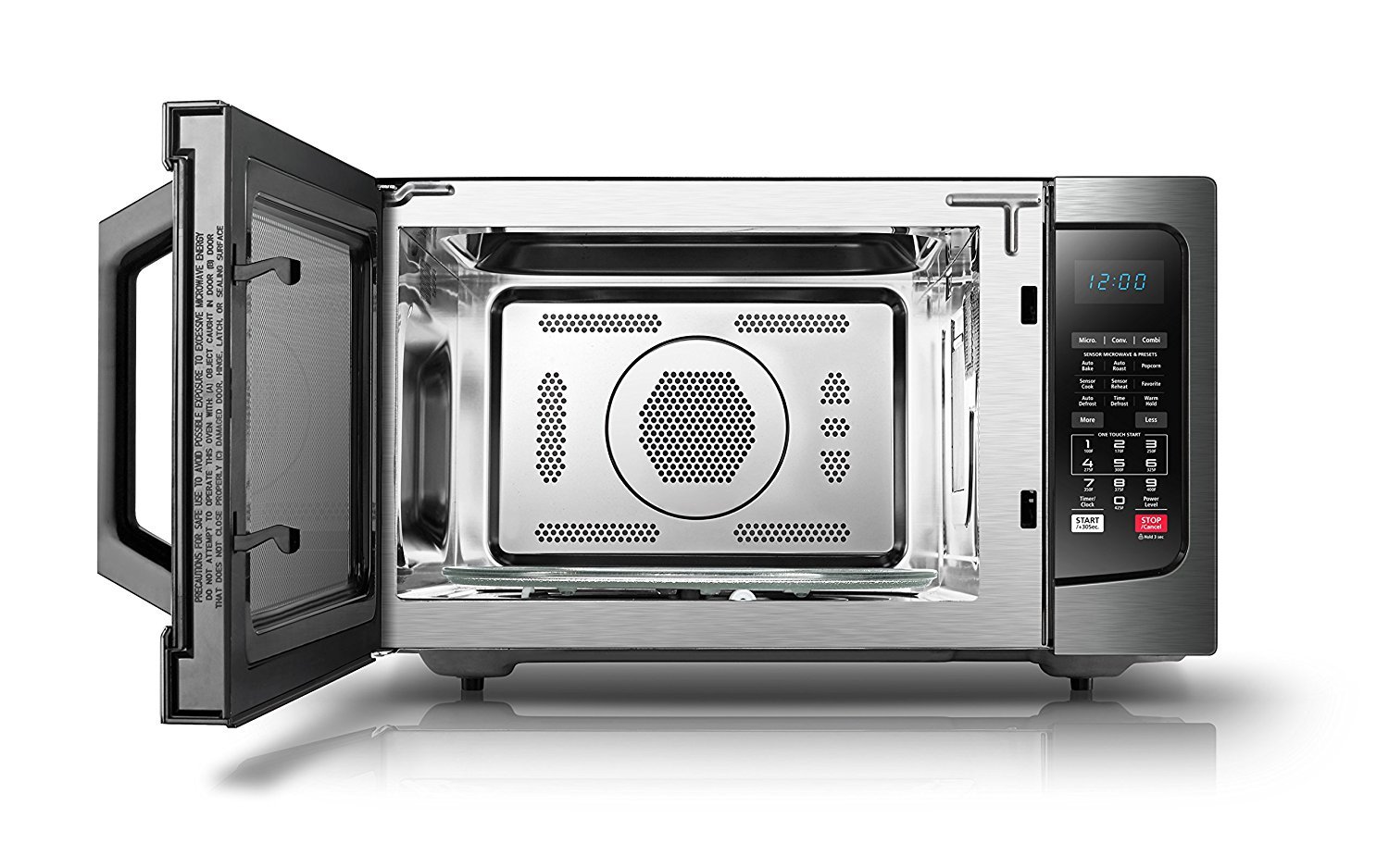 Combination Convection Microwave Oven Stainless Steel Smart Sensor LED Dorm Room